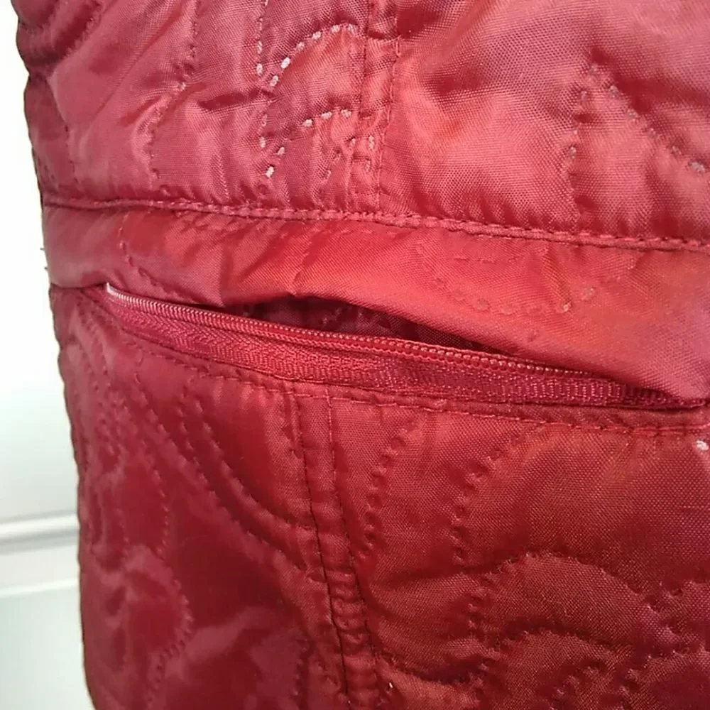 JG Hook red lightweight quilted jacket